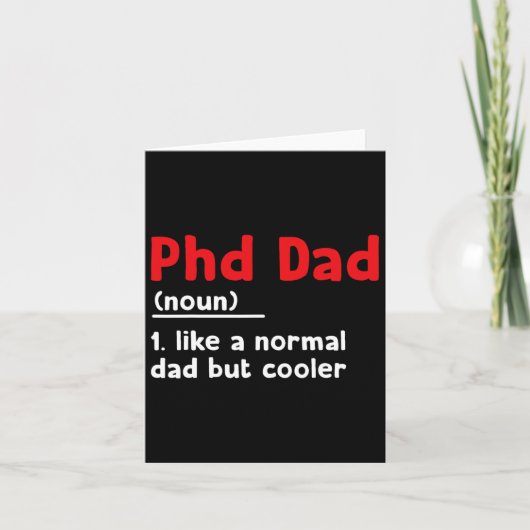 Phd Dad Definition Sarcastisch Grappig Afstuderen  Kaart (Voorkant)