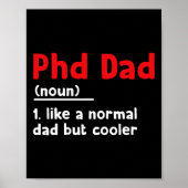 Phd Dad Definition Sarcastisch Grappig Afstuderen  Poster (Voorkant)