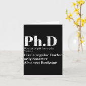 Phd definitie grappige afstudeercandidat graphic kaart (Gele Bloem)
