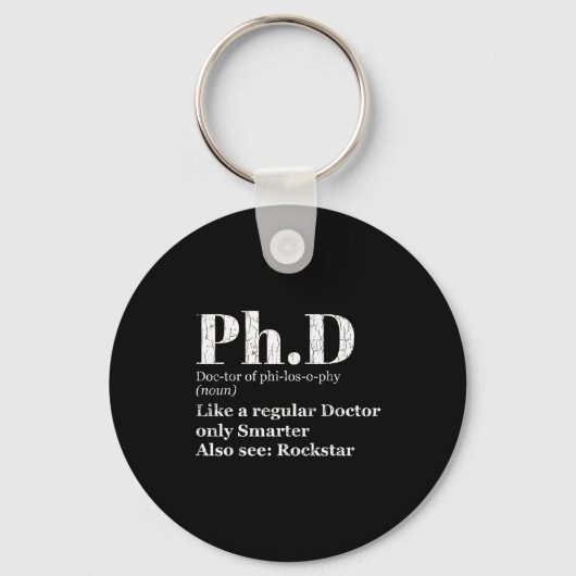 PhD definitie grappige afstudeercandidat graphics  Sleutelhanger (Voorkant)
