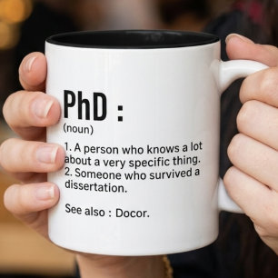 PhD-definitie mok grappig dokter afstudeercadeau