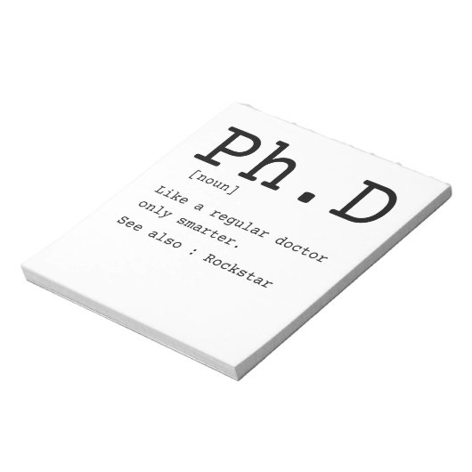 PhD definition filoy doctor disseration Notitieblok (Linkerzijde)