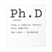 PhD definition filoy doctor disseration Notitieblok (Voorkant)