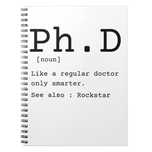 PhD definition filoy doctor disseration Notitieboek (Voorkant)