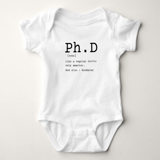 PhD definition filoy doctor disseration Romper (Voorkant)