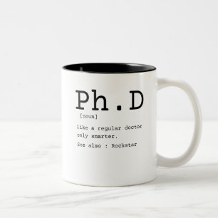 PhD definition filoy doctor disseration Tweekleurige Koffiemok