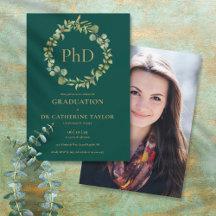 PhD Degree Emerald Garland Foto Graduation Party