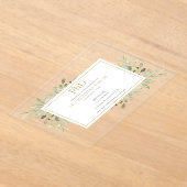 PhD Degree Greenery Floral Gold Afstuderen Acryl Uitnodigingen (Laagn)