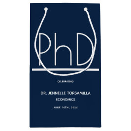 PhD diploma afstudeerfeest Klein Blauw Cadeauzakje