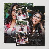 PhD-diploma Foto Collage Afstudeerfeest Kaart (Voorkant / Achterkant)