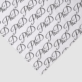 PhD diploma Wit Zwart Afstuderen Celebration Tissuepapier (Detail)