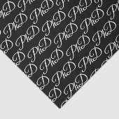 PhD diploma Zwart Afstuderen Celebration Tissuepapier (Detail)