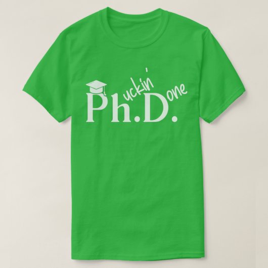 PhD docent filosofisch Afstuderen T-shirt (Design voorkant)