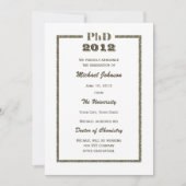 PhD Doctoraal Afstuderen Aankondiging Metallic (Voorkant)