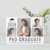 PhD Doctoraat 5 Foto Afstuderen Aankondiging (Staand voorkant)