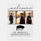 PhD Doctoraat Afstudeerhoed Doctoraatsafstuderen W Acryl Bord (Voorkant)