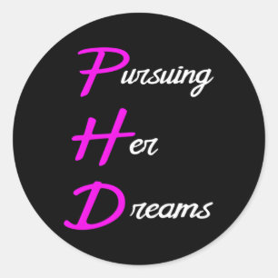 PhD Doctoraat Afstuderen Afstuderen Student Ronde Sticker