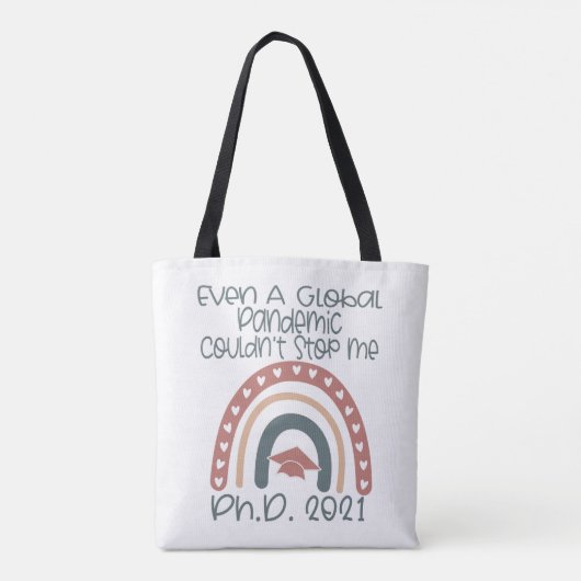 PhD doctoraatsgraad Afstuderen Gift 2021 Tote Bag (Achterkant)