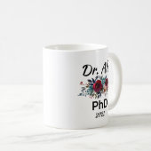 PhD Doctorate Degree - Graduation Custom Name Mug Koffiemok (Voorkant rechts)