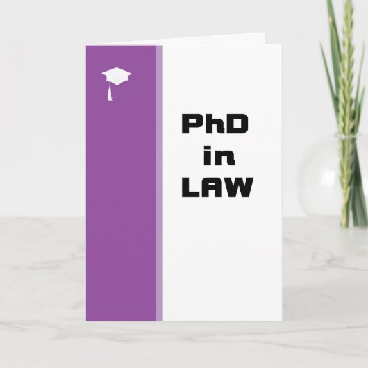 PhD feliciteert Kaart met wet (Voorkant)