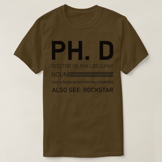 PhD Filosofie 3 T-shirt (Design voorkant)