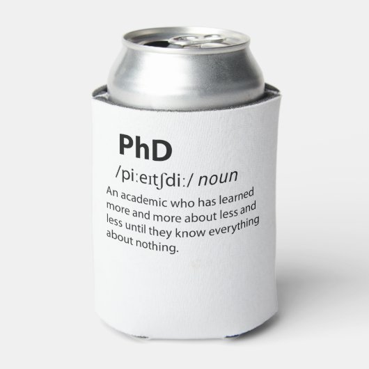 PhD Funny Dictionary Definition Blikjeskoeler (Blikje Voorkant)