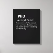PhD Funny Dictionary Definition Canvas Afdruk (Voorkant)