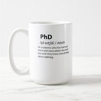 PhD Funny Dictionary Definition Koffiemok