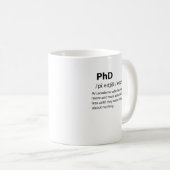 PhD Funny Dictionary Definition Koffiemok (Voorkant rechts)
