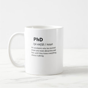 PhD Funny Dictionary Definition Koffiemok
