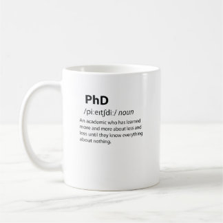 PhD Funny Dictionary Definition Koffiemok