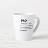 PhD Funny Dictionary Definition Latte Mok (Rechterhoek)