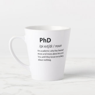 PhD Funny Dictionary Definition Latte Mok