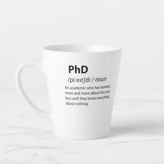 PhD Funny Dictionary Definition Latte Mok (Links)