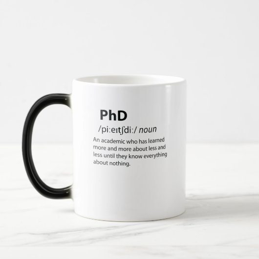 PhD Funny Dictionary Definition Magische Mok (Links)