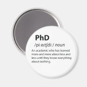PhD Funny Dictionary Definition Magneet (Voorkant / Achterkant)