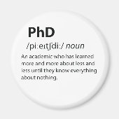 PhD Funny Dictionary Definition Magneet (Voorkant)