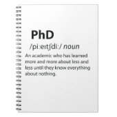PhD Funny Dictionary Definition Notitieboek (Voorkant)