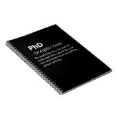 PhD Funny Dictionary Definition Notitieboek (Rechterzijde)