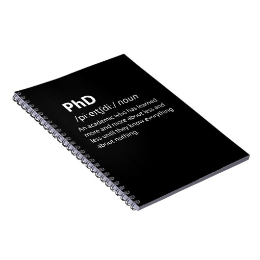 PhD Funny Dictionary Definition Notitieboek (Rechterzijde)