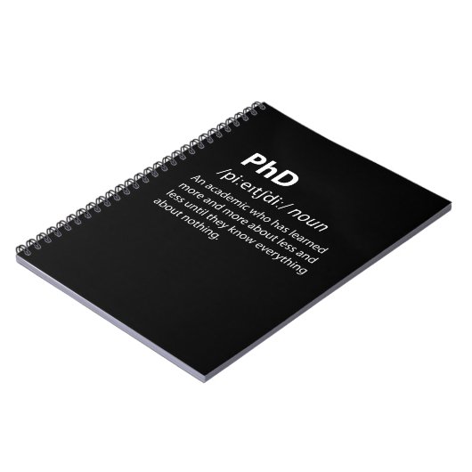 PhD Funny Dictionary Definition Notitieboek (Linkerzijde)