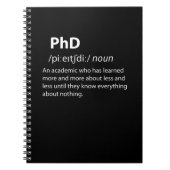 PhD Funny Dictionary Definition Notitieboek (Voorkant)