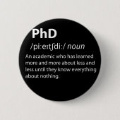 PhD Funny Dictionary Definition Ronde Button 5,7 Cm (Voorkant)