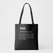 PhD Funny Dictionary Definition Tote Bag (Voorkant)