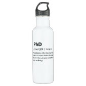 PhD Funny Dictionary Definition Waterfles (Voorkant)