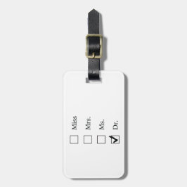 PhD-geschenken voor vrouwen Bagagelabel