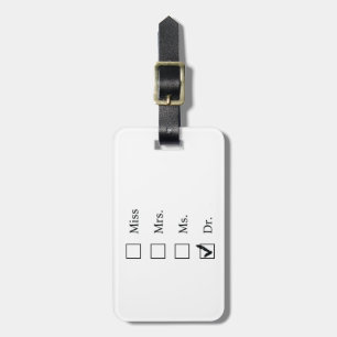 PhD-geschenken voor vrouwen Bagagelabel