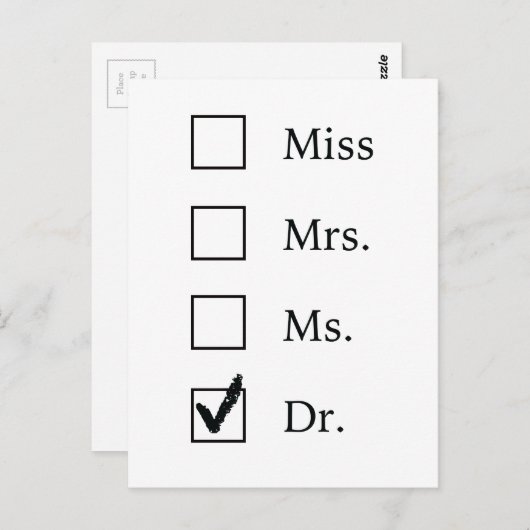 PhD-geschenken voor vrouwen Briefkaart (Voorkant / Achterkant)