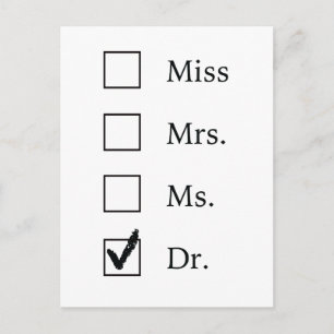 PhD-geschenken voor vrouwen Briefkaart