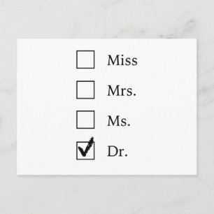 PhD-geschenken voor vrouwen Briefkaart